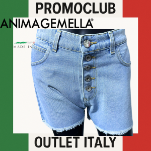 Къси дънови панталони Anima Gemella, 95% памук,  5% еластан,  размер 42, Италия